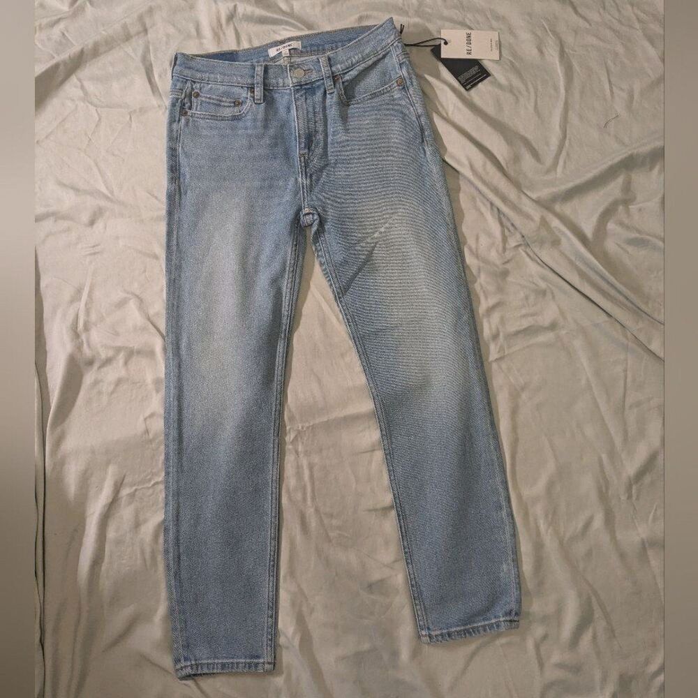 ๐ MSRP $265 RE/DONE Comfort Stretch 90's High Rise Ankle Crop Jean Size 27 - Picture 6 of 12